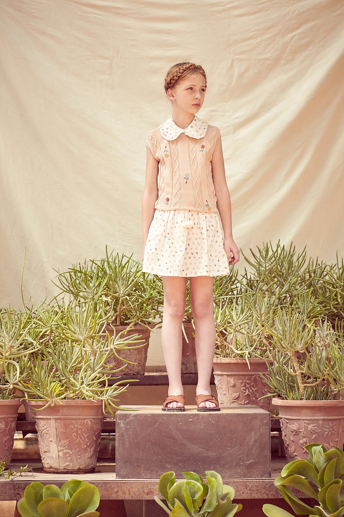 Coco Au Lait WILD FLOWER SKIRT Skirt Leaf